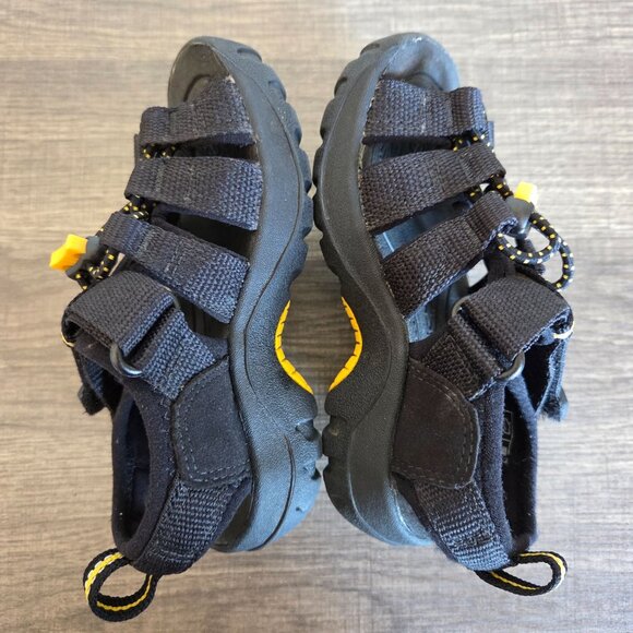Keen Newport H2 Water Sandals Black/Yellow Sz Toddler's 8 Adjustable Waterproof - Picture 7 of 10